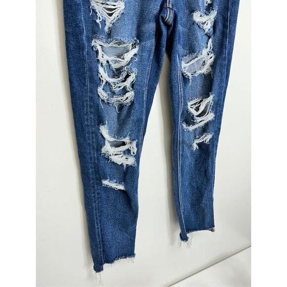 American Eagle Outfitters Blue Distressed Straight Leg Jeans - Picture 7 of 13